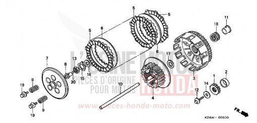 EMBRAYAGE CR125RX de 1999